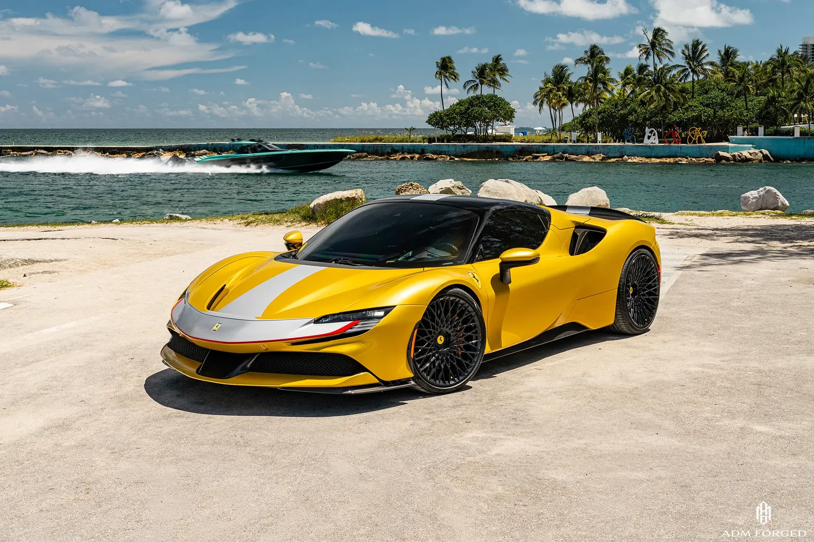 Ferrari SF90 with ADM Forged RT101 Gloss Black