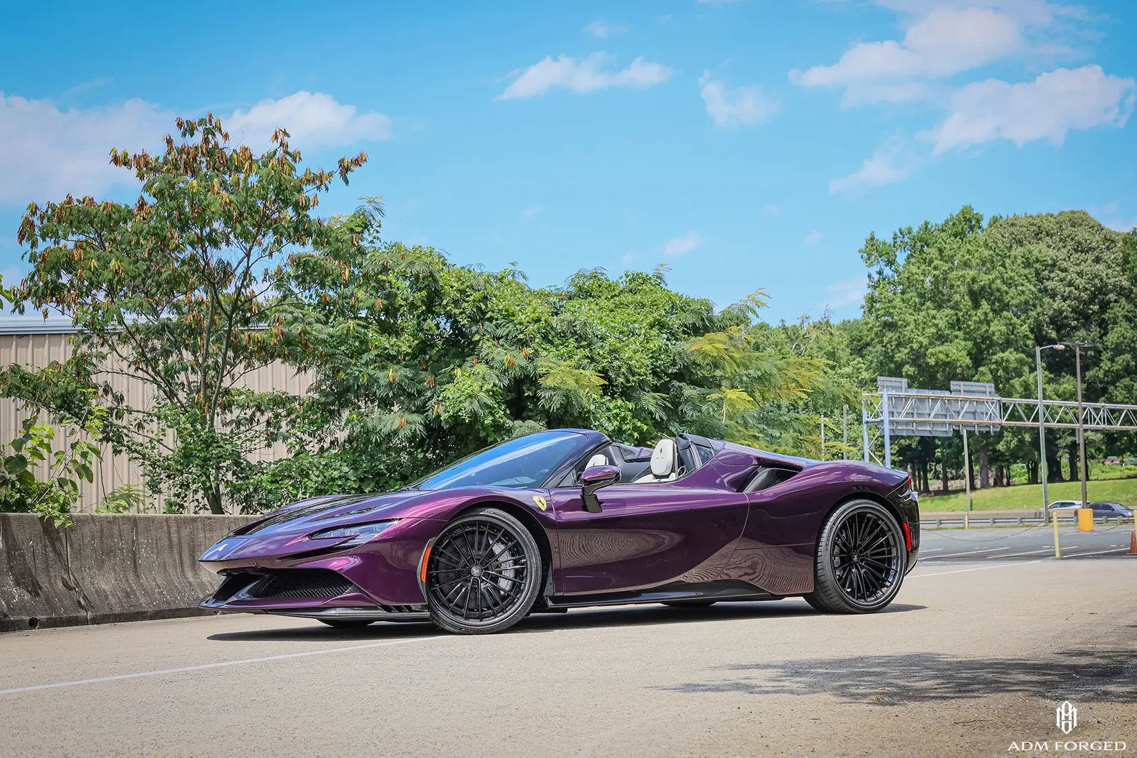 Ferrari SF90 Spider with ADM Forged PF305 Gloss Black / Carbon Lip