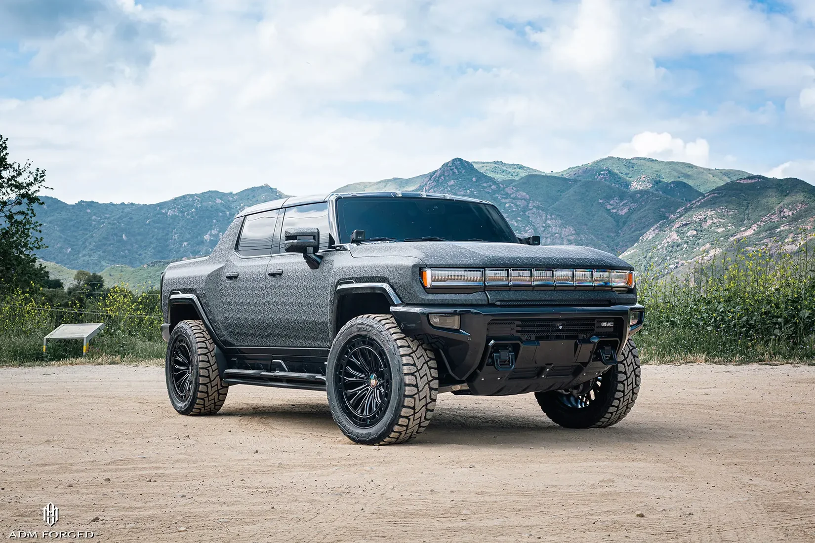 GMC Hummer EV with ADM Forged PF101 Aero Gloss Black