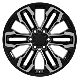 OEF Wheels C23 Multispoke Chevy Replica – Black Machined Wheel