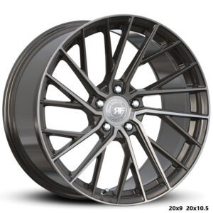 ROAD FORCE RFF2 in Gloss Gunmetal Machined Face with Tinted Clear Coat