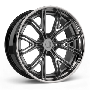 Matte Gunmetal/High Polished Lip (6 Lug)