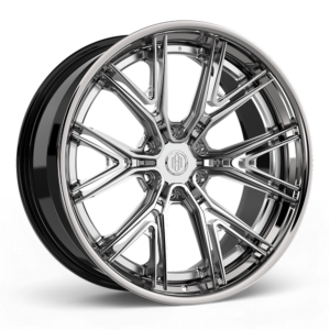 Brushed Clear/High Polished Lip (6 Lug)