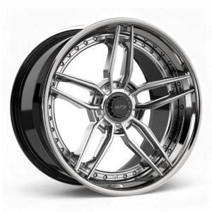 Brushed Clear w/High Polished Lip Centerlock