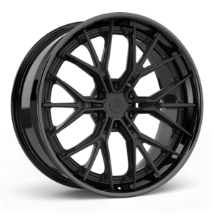 Satin Black w/Gloss Black Lip (6 Lug)