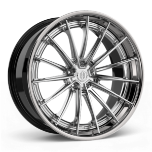 ADM Forged PF313 – Brushed Clear w/High Polished Lip – Multi-Piece Wheel