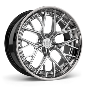 ADM Forged PF315 – Brushed Clear w/High Polished Lip – Multi-Piece Wheel