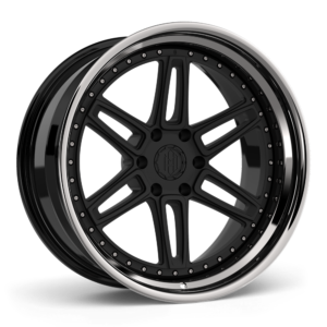 Matte Black/Gloss Black Lip (6 Lug)